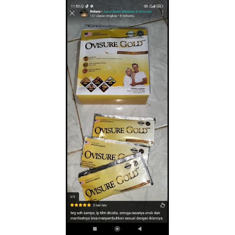 

12.12 Terlaris SUSU OVISURE GOLD HARGA PER ECERAN/SACHET MEMULIHKAN KERUSAKAN TULANG 