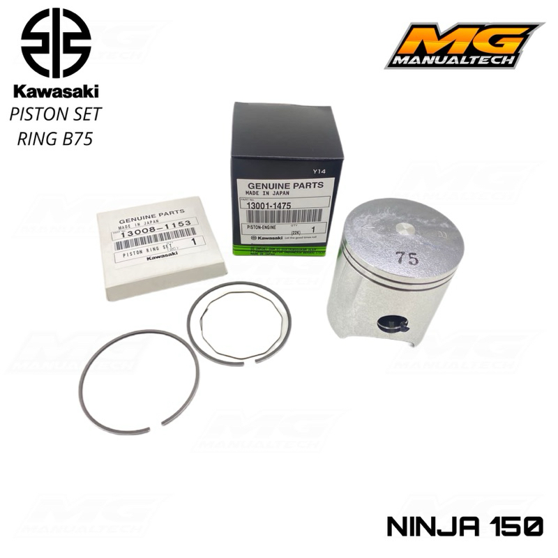 PISTON SET RING SEHER SEKER B75 ORIGINAL KAWASAKI