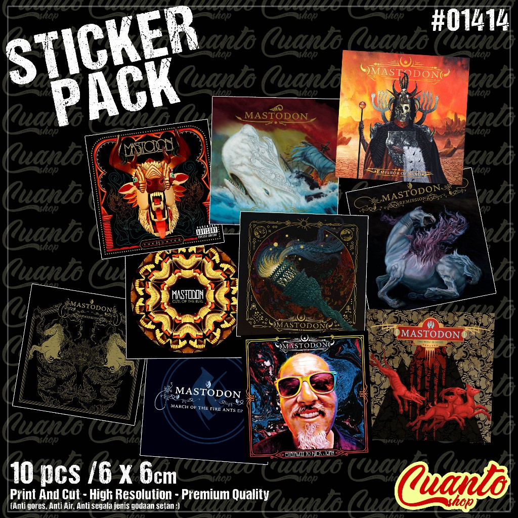 

Sticker Mastodon Album Series Stiker Sticker Motor, Mobil, Hape, Tablet, Gitar, Dinding, Lemari Helm, Stiker Sticker Band Musik Rock Indie Metal Punk Rock Hardcore GrindAnti Air tidak akan lutur, Kualitas Premium