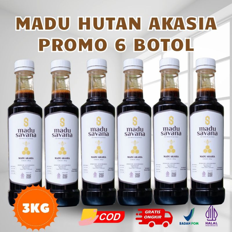 

Madu Akasia Nectar Bunga - Paket 6 Botol