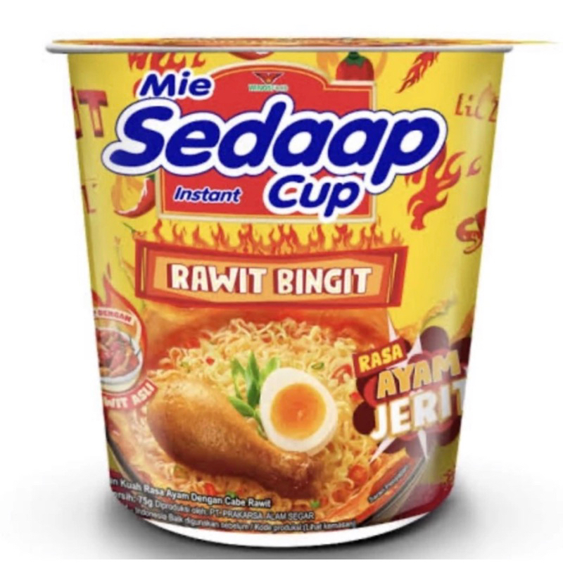 

Mie sedaap cup rawit bingit ayam jerit 75GR