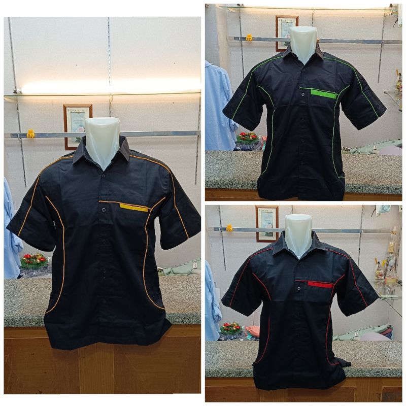 Kemeja Custom Baju Seragam Kerja Lengan Pendek Pria Pdh Pdl Kombinasi Custom