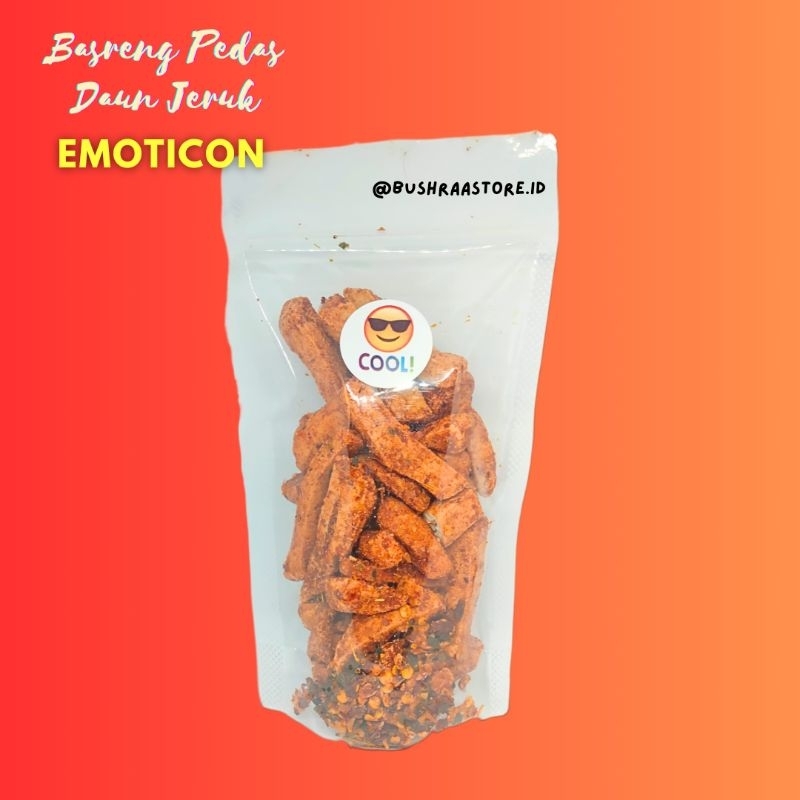 

Basreng Pedas Daun Jeruk Emoticon - Basreng Viral Emoji 70gr
