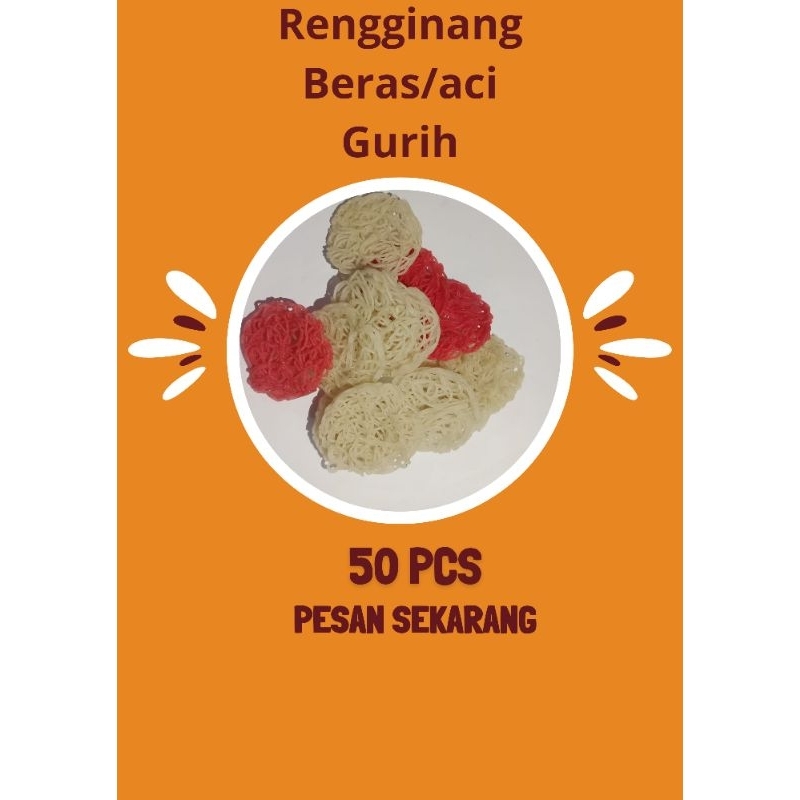 

Rengginang beras mentah bentuk bulat asli cianjur berat isi 500 gram warna merah putih