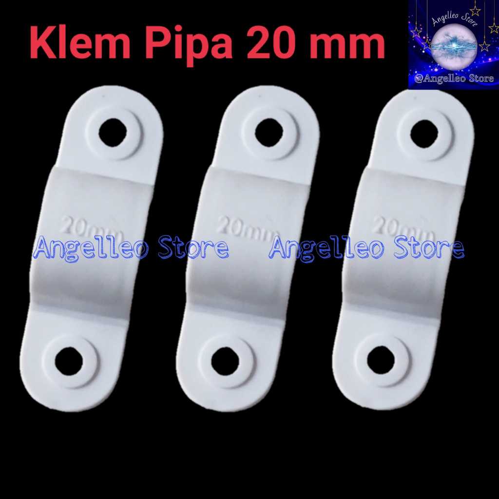 Klem Pipa 20 mm~Klem Pipa Listrik 20 mm~Klem Pipa Universal 20 mm~PVC