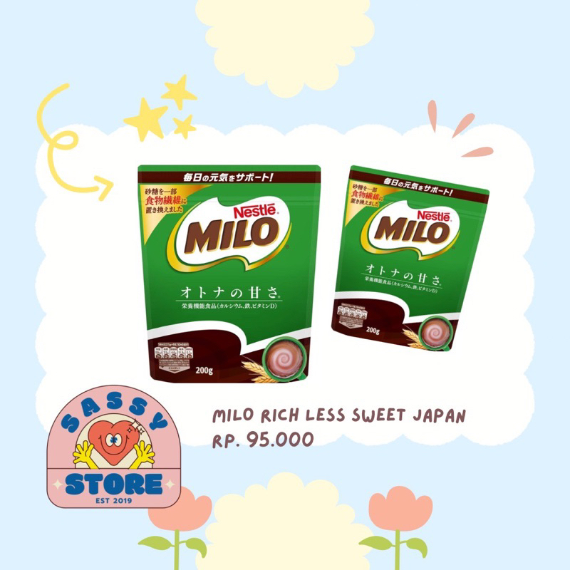 

Milo rich less sweet japan