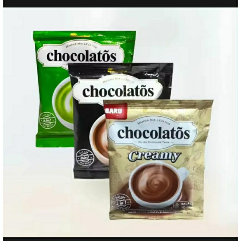 

1 RENCENG 10pc CHOCOLATOS DRINK SACHET/ chocolatos /coklat /matcha /creamy/ susu instant