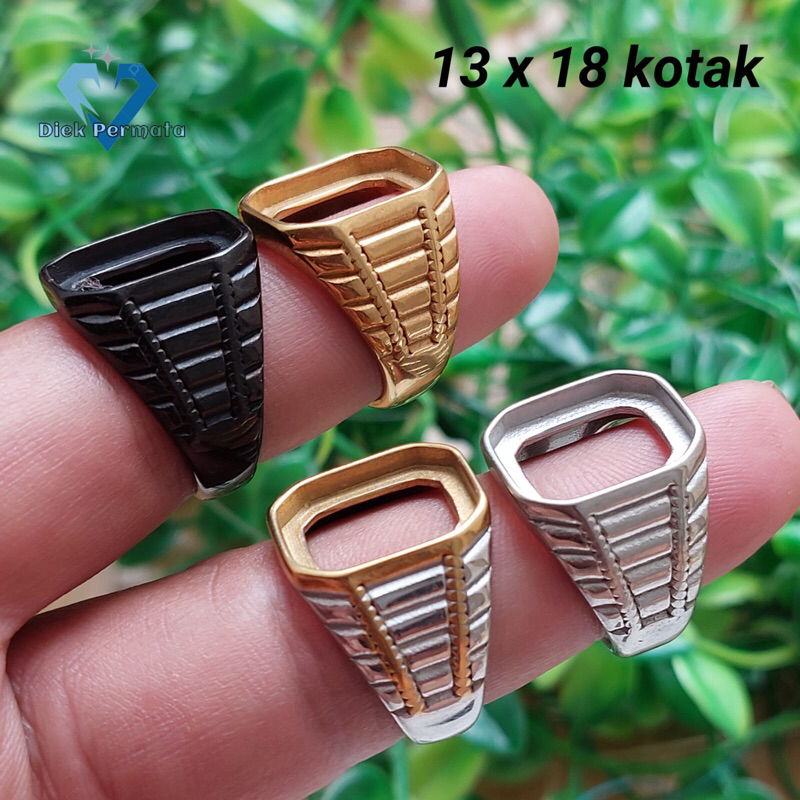 RING CINCIN TITANIUM SUPER DIM 10x14 KOTAK TANAM