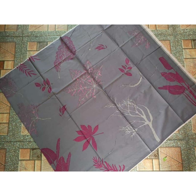 TERMURAH!!! KAIN BATIK LAWEYAN SOLO MOTIF DAUN ECOPRINT ABU C216