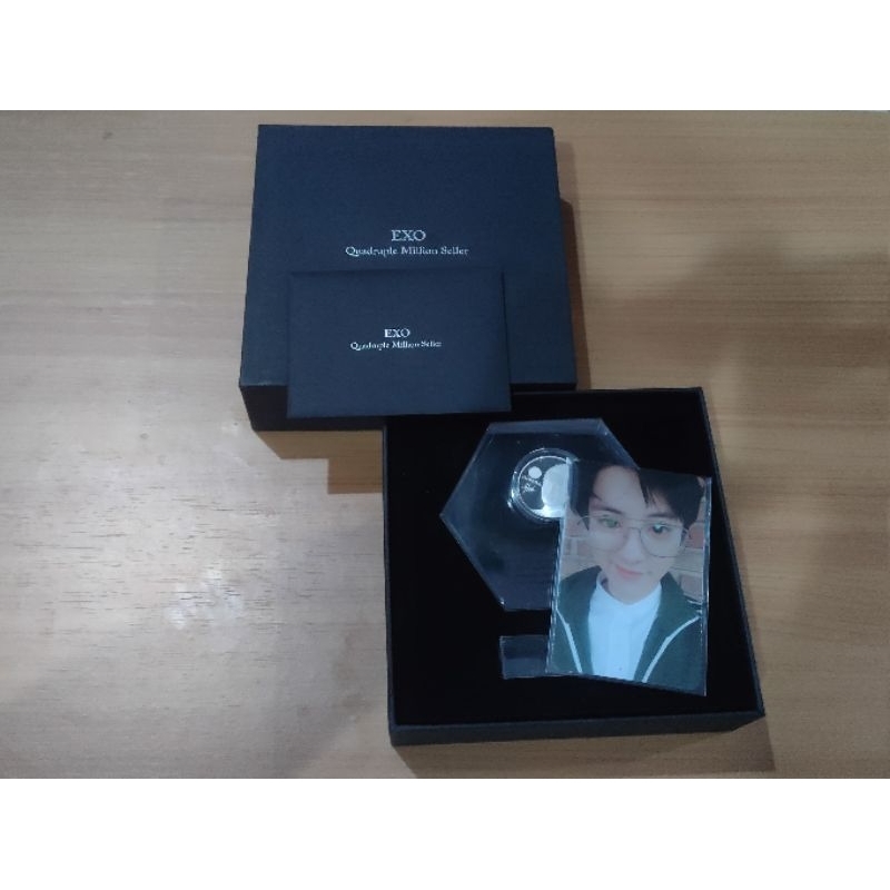 READY STOCK OFFICIAL PHOTOCARD CHANYEOL EXO QUADRUPLE MILLION SELLER (MEDAL)