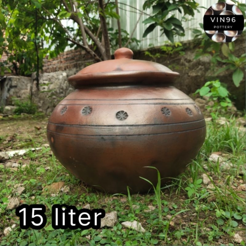 wadah dawet 15L/wadah beras/gerabah tanah liat(SUDAH FREE EXTRA PACKING)