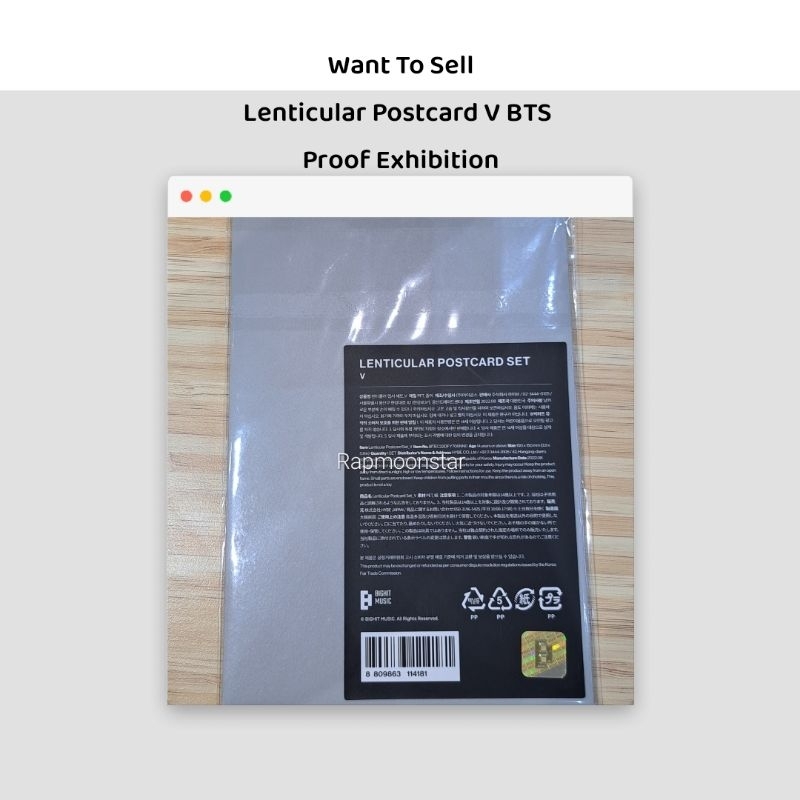 [Baca Deskripsi] Lenticular Postcard V BTS Proof Exhibition