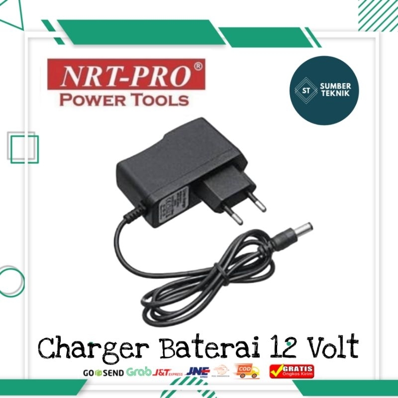 NRT PRO Adaptor Charger Cas Bor Baterai Cordless 12 Volt