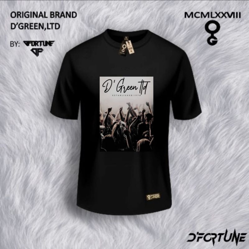 Kaos Distro Murah Warna Hitam D'GREEN,LTD