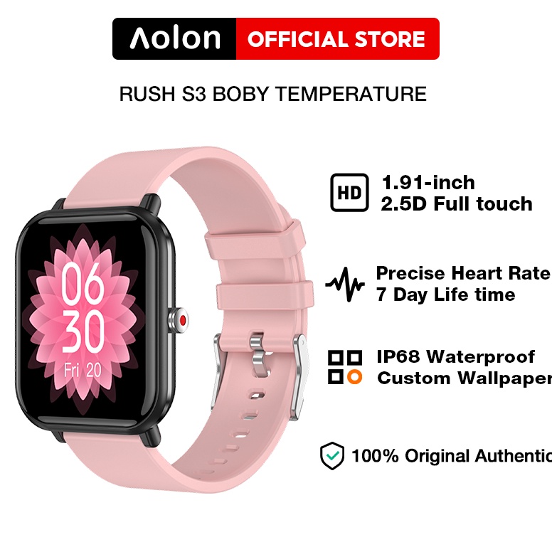 Paling Dicari.. Aolon RUSH S3 Smart Watch Original 1.91" Full Screen Men Women Watch Body Temperatur