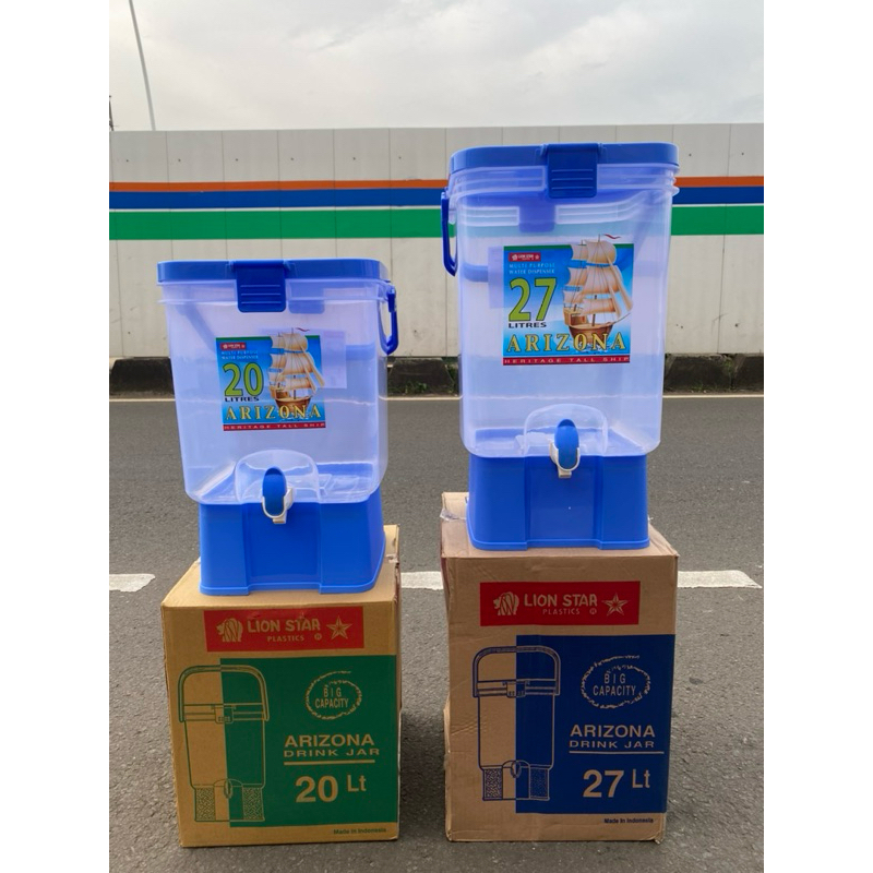 LION STAR - New - Arizona Water Dispenser Tempat Air 20-27 Liter / Toples Air / Dispenser Plastik