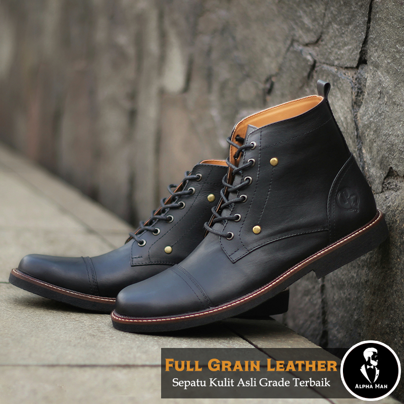 Sepatu Pria Boots Kasual Sneakers Boot Kulit Casual Kulit Asli Original Spatu Bots Riding Touring Be