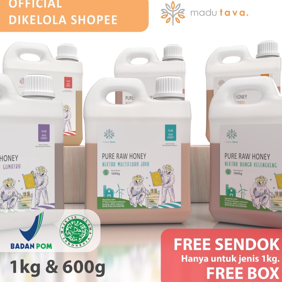 

Terb@tas Madu Asli Murni Tava Grade A Variant Nektar 100% Alami Pure Natural Raw Honey Terlarizzz