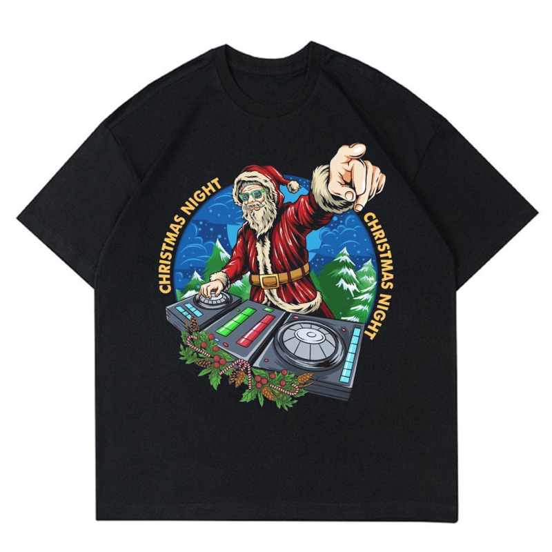 KAOS SANTA DJ SET | KAOS GAMBAR SANTA DJ SET KARTUN | BAJU SANTA DJ SET 2023