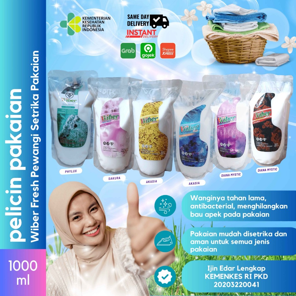 Pewangi Pelicin Setrika Pakaian Laundry 1 Liter