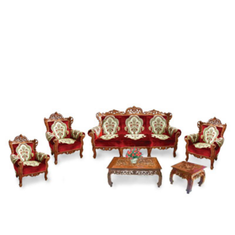 Sofa Kursi Tamu Kayu Jati Jepara Wijaya 3111 + Meja