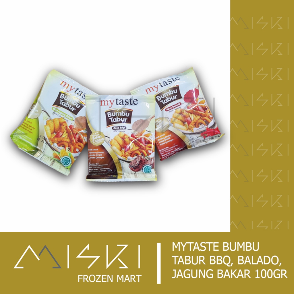 

MYTASTE BUMBU TABUR BARBEQUE, BALADO, JAGUNG BAKAR 100GR