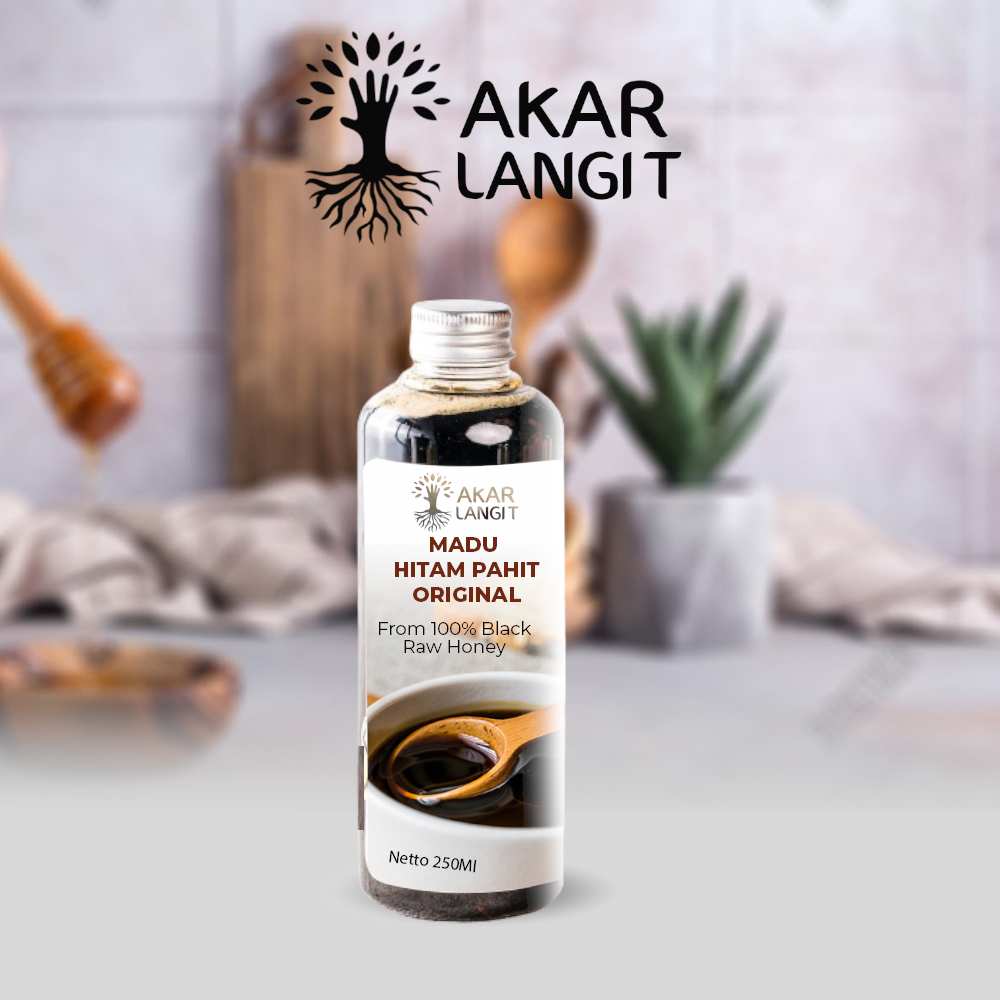 

Madu Hitam Pahit 250ml Akarlangit - Black Honey Asli 100% Original