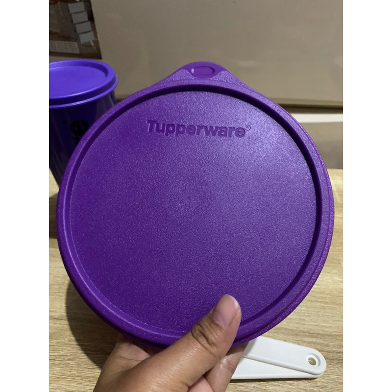 1 Pcs large handy bowl (Lhb) 580 ml tupperware- ungu, wadah/tempat makan bulat tanpa sekat