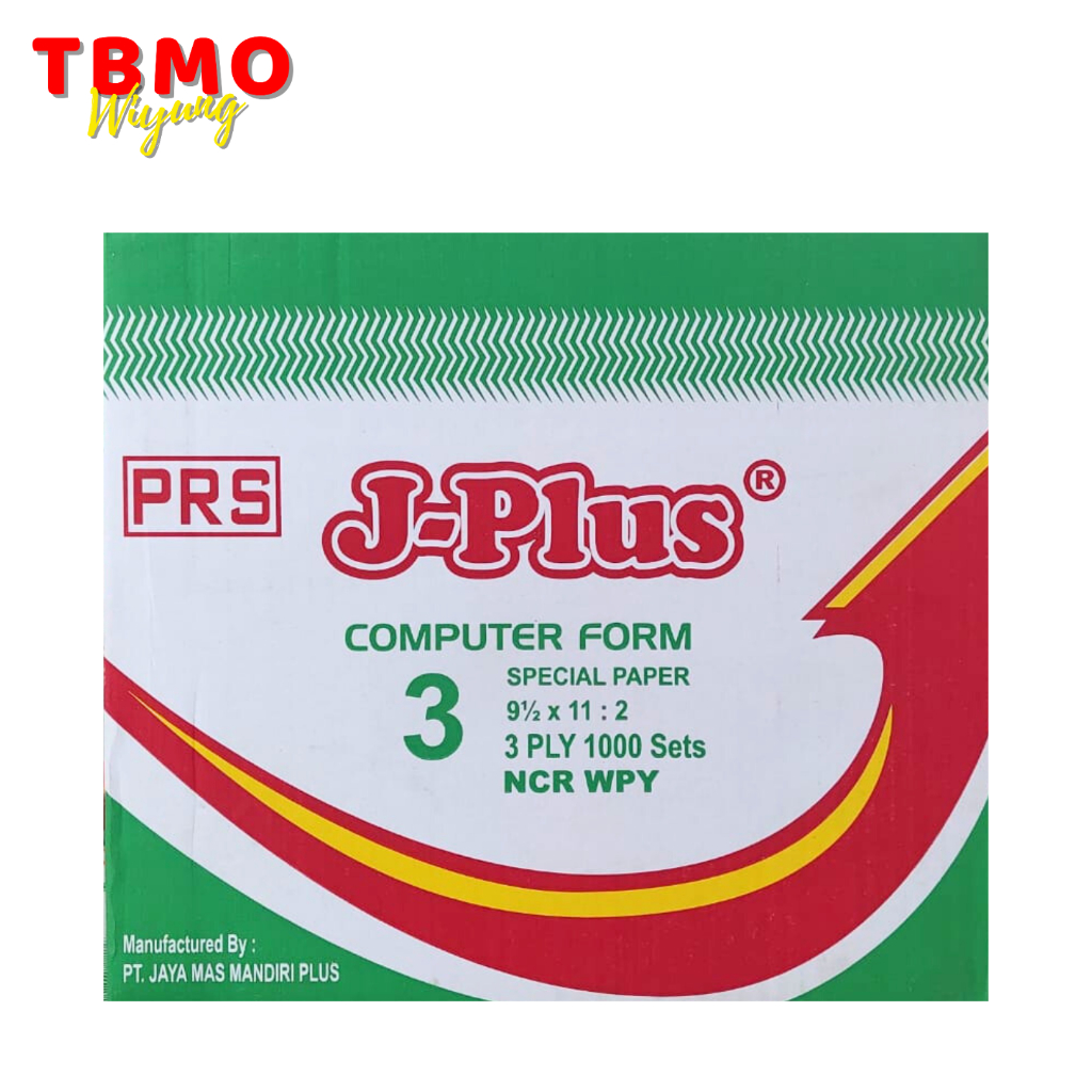 

TBMO Continuous Form J-PLUS 3ply PRS 9,5x11:2 / Kertas Thermal