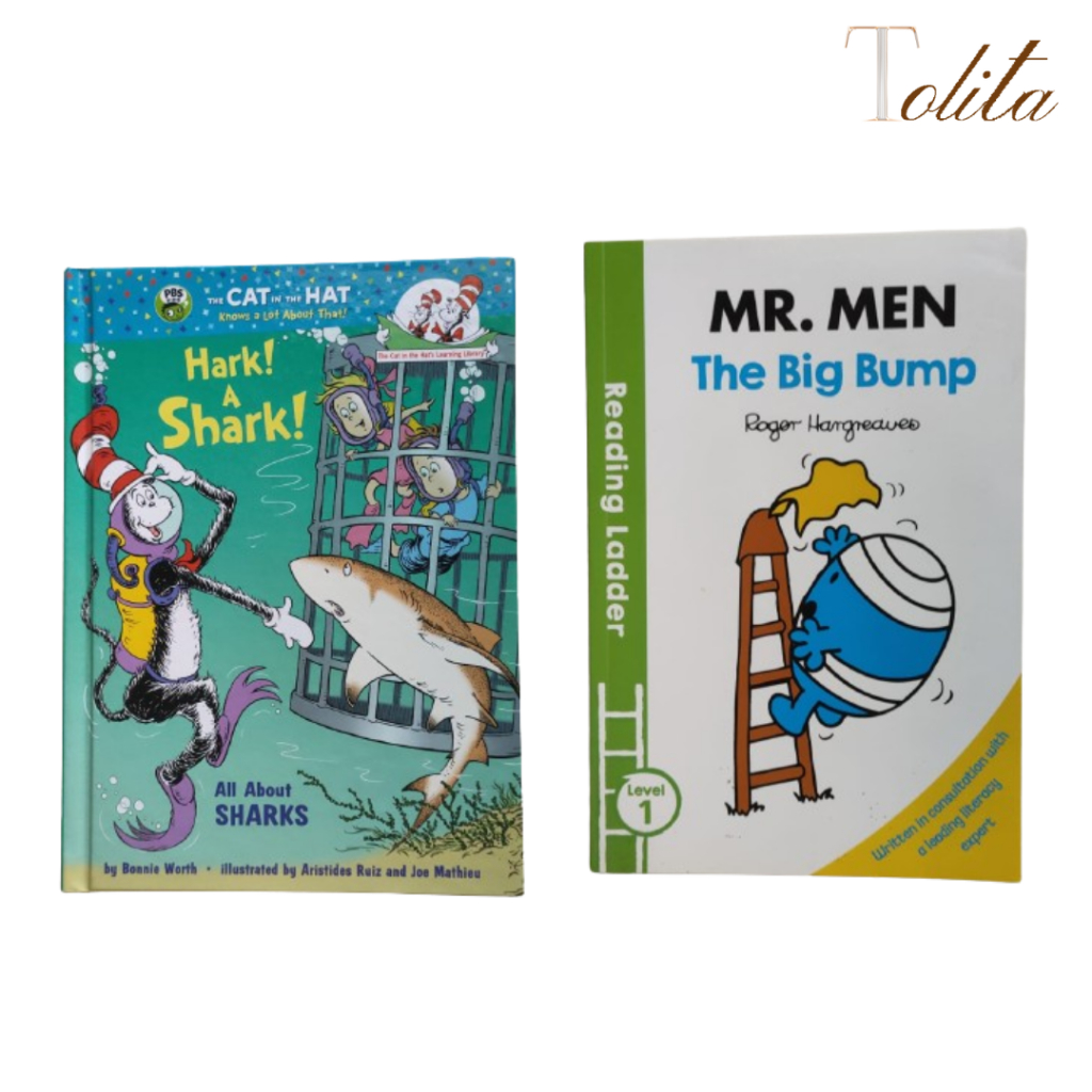 buku inggris anak mr men the big bumb / the cat in the hat hark a shark / buku bacaan english