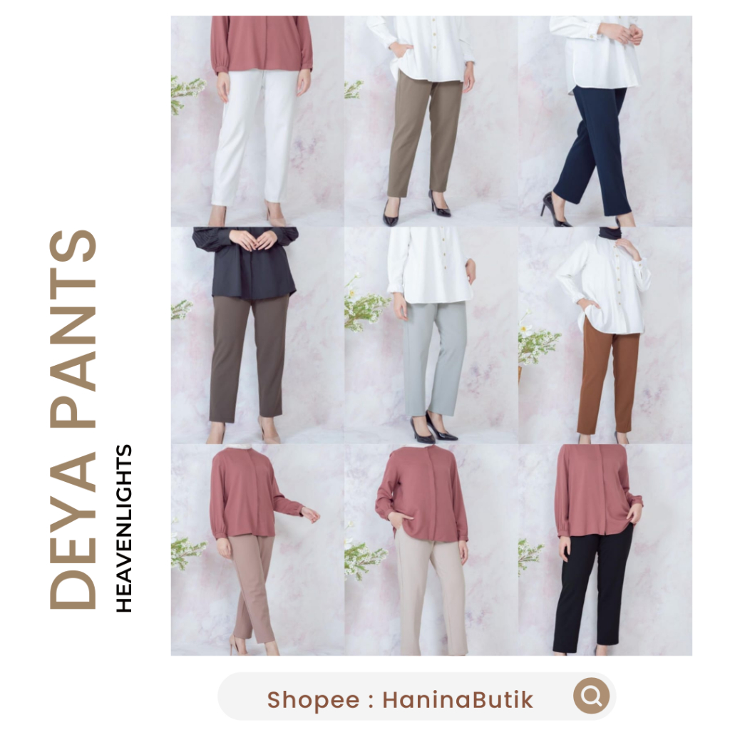 (𝗦𝗜𝗔𝗣 𝗞𝗜𝗥𝗜𝗠) DEYA PANTS by HEAVENLIGHTS | DEYA PANTS HEAVEN LIGHTS | CELANA KERJA CASUAL BASIC WANIT