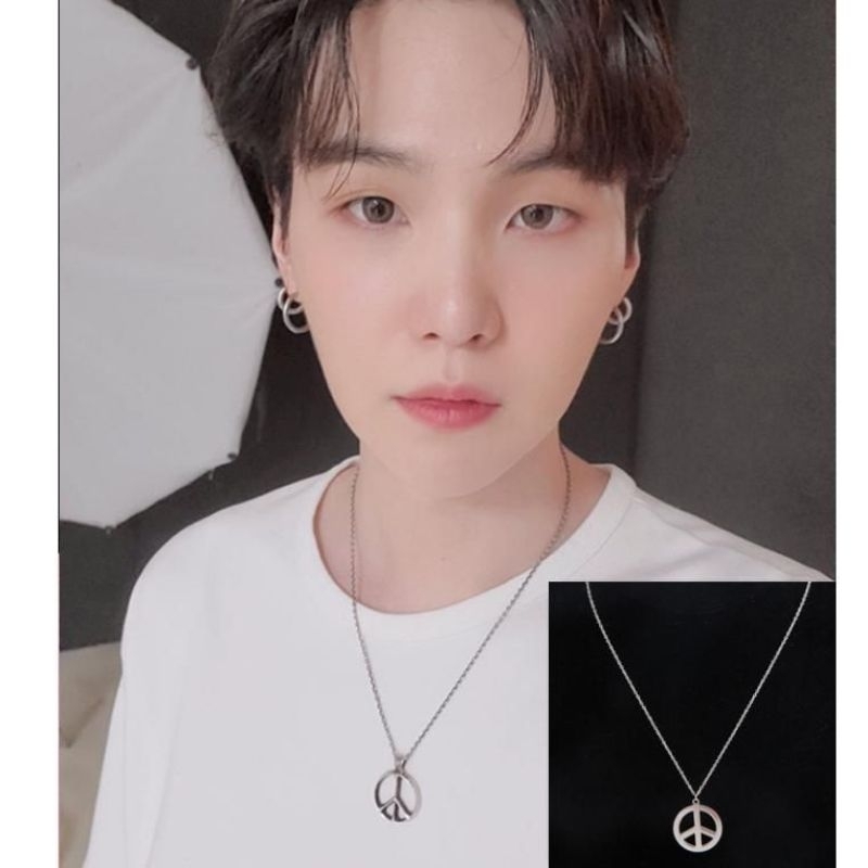 Kalung Suga Necklace BTS Suga Kpop Style Titanium Anti Karat