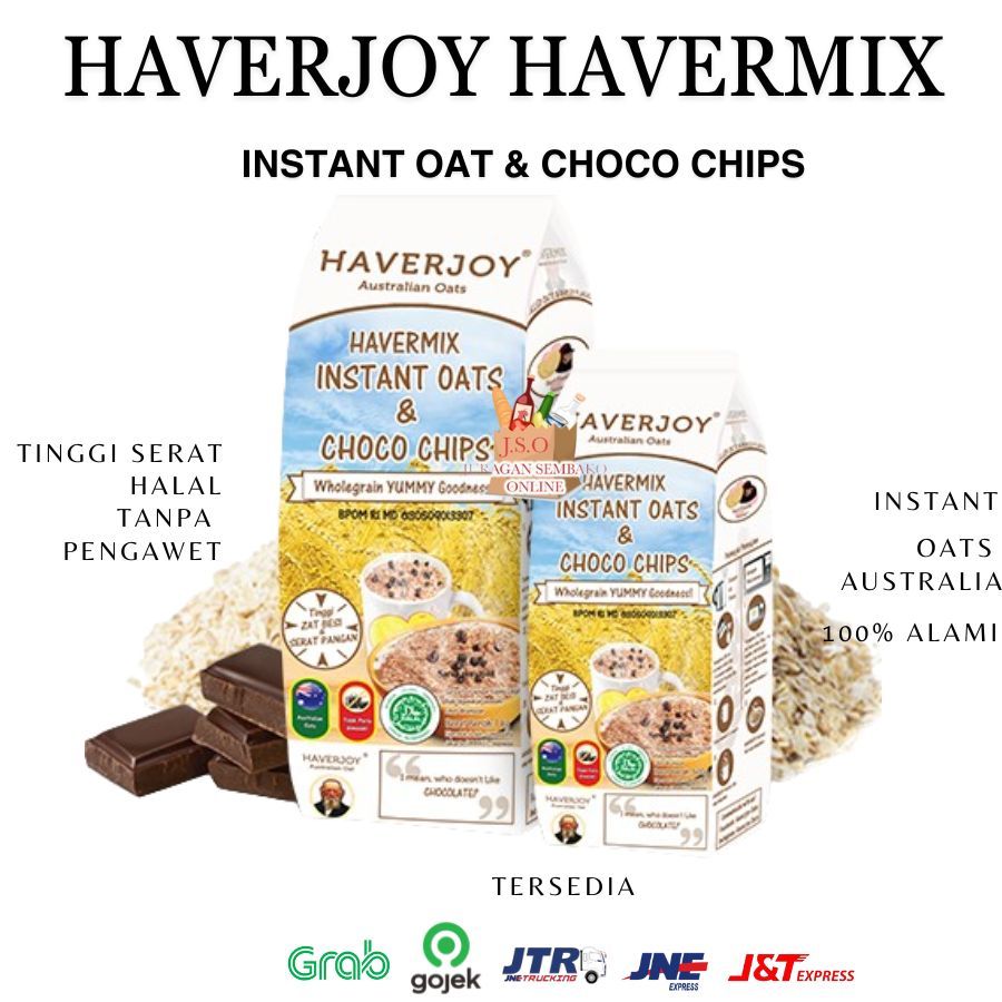 

(JSO) Haverjoy havermix instant & choco chips 500gr / oatmeal / oat meal / sereal