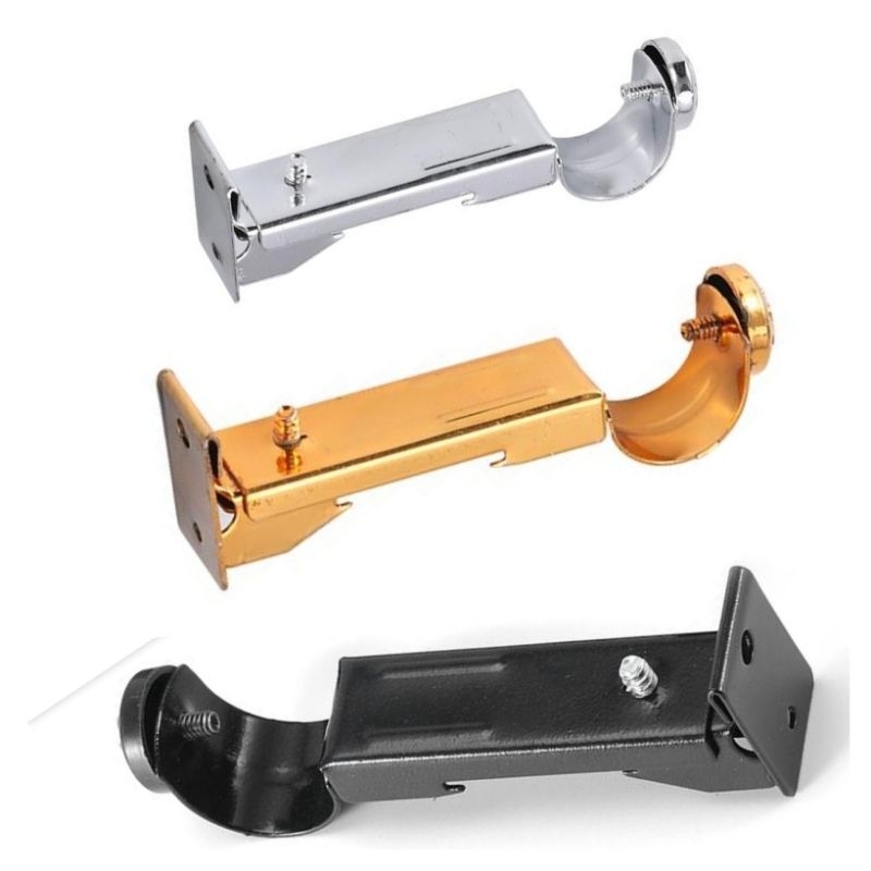 Kaki Bracket Penyangga Besi Gorden/Tiang Gorden,Batang Gorden Full set Minimalis Murah Tebal Kokoh