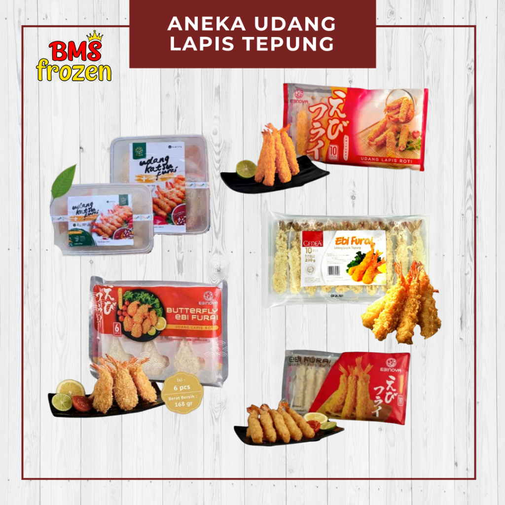 

BMS Frozen Mart | Lauk Story Udang Katsu - Udang Furai - Ebinoya Ebi Furai