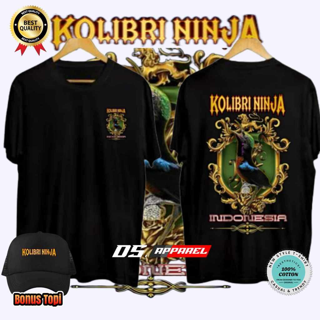 KAOS KICAU MANIA SF SINGLE FIGHTER BURUNG KOLIBRI NINJA LENGAN PENDEK