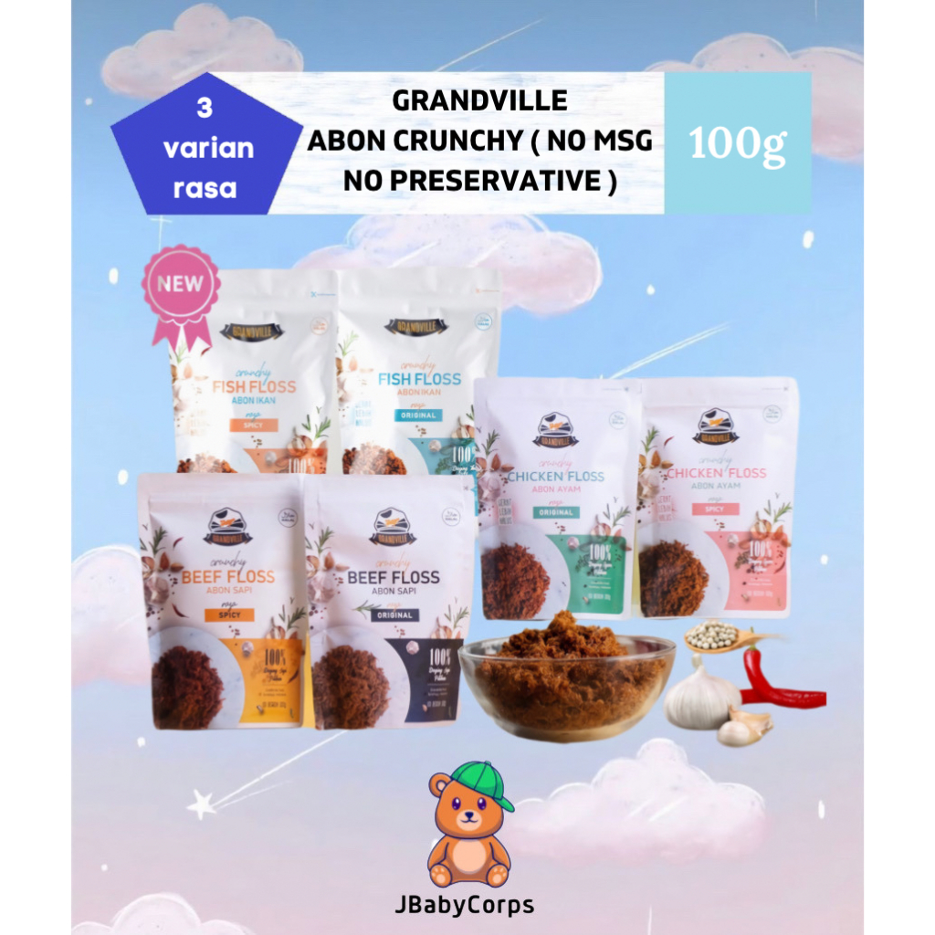 

Grandville Abon Original / Abon Anak No MSG halal mpasi Penambah Nafsu Makan Penambah Berat Badan BB Booster MPASI Bayi Anti GTM Abon Bayi Non Pengawet