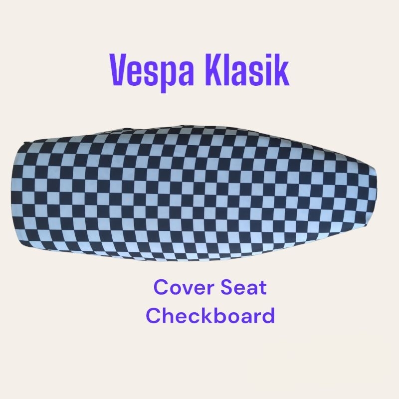 Cover Jok Cover Seat Vespa Klasik Checkboard