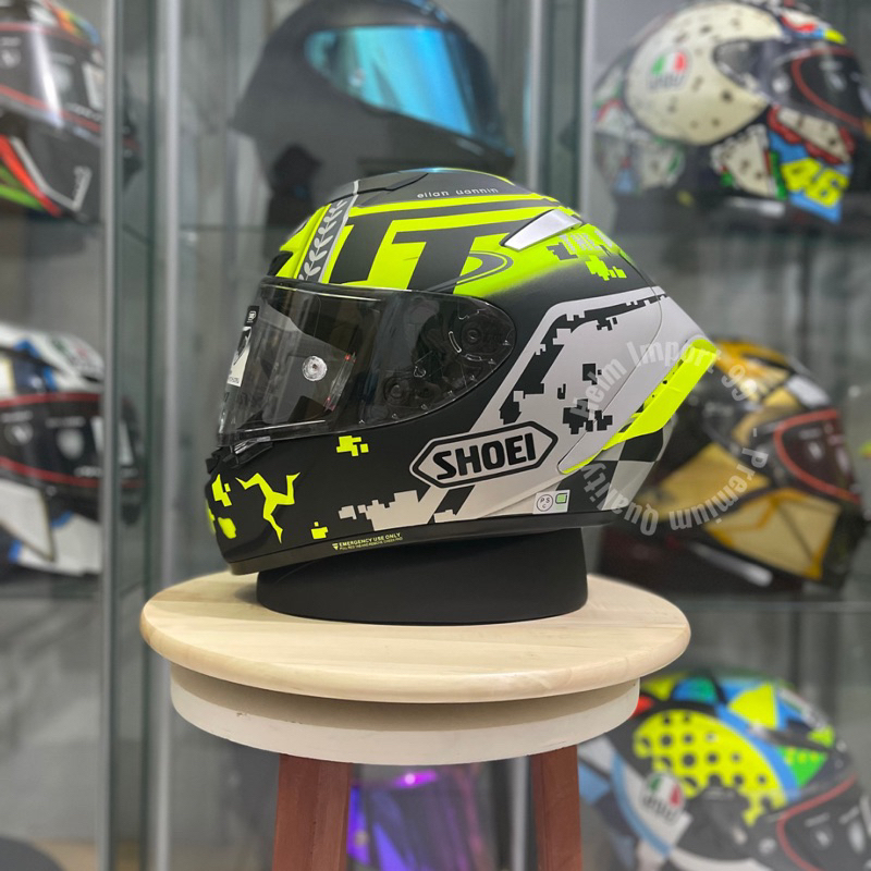 HELM SHOEI X14 IOM TT HIJAU 1:1 FULLFACE IMPORT