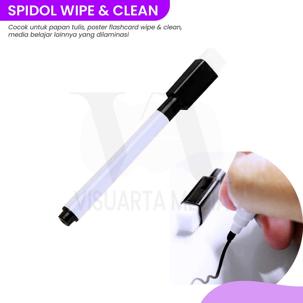 

Spidol Warna Hitam & Biru Wipe and Clean