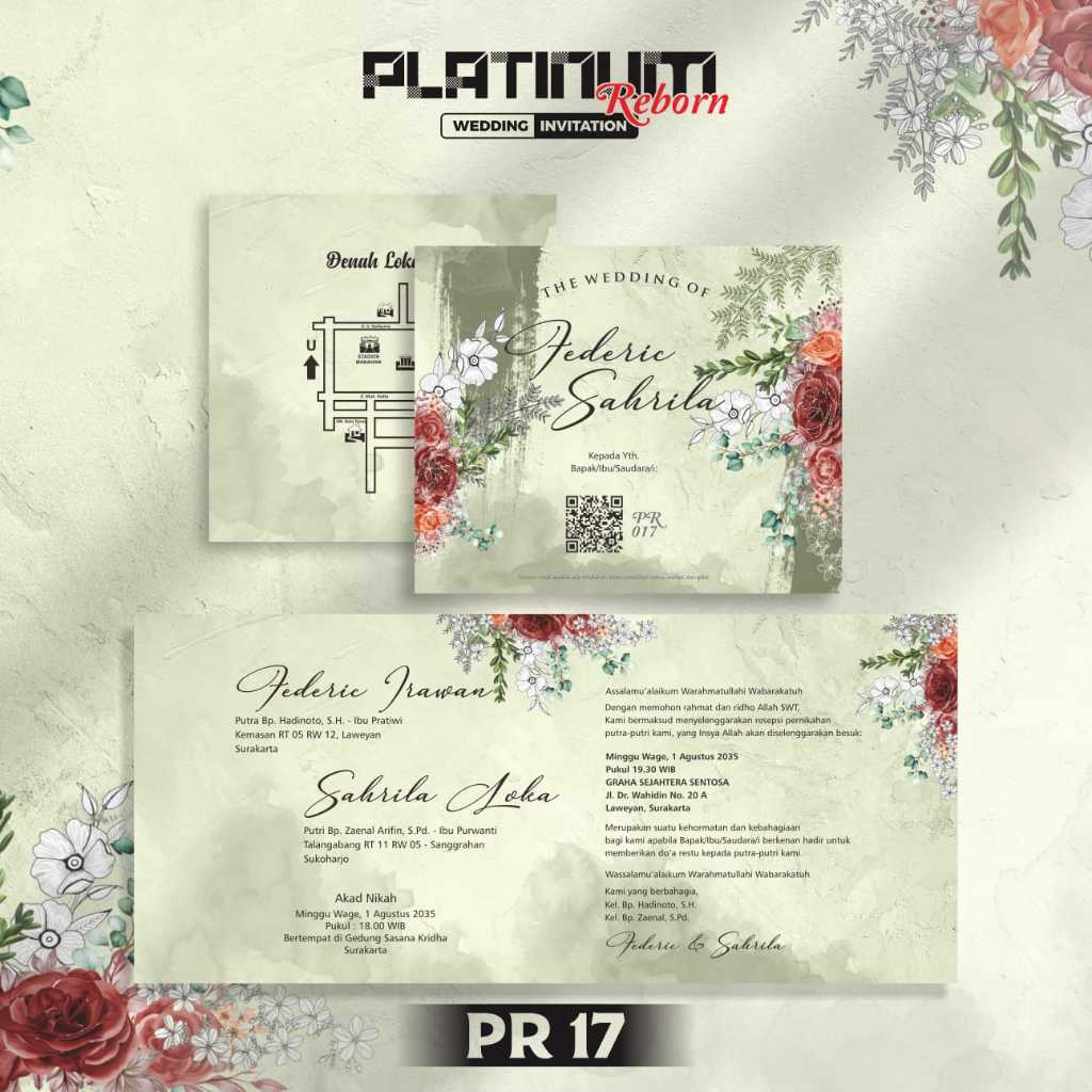 Blangko Undangan Platinum PR 017 | Blangko Undangan kosong | Kertas Undangan Kosong Murah