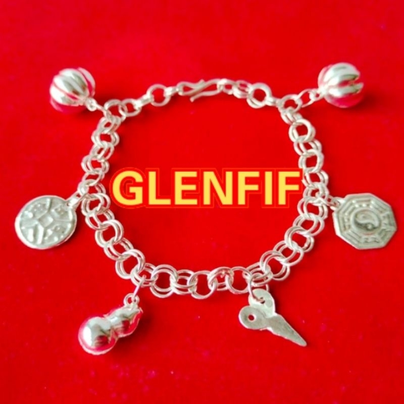 GLENFIF GELANG KAKI PERAK ANAK BAYI MODEL PAKKUA HOLO