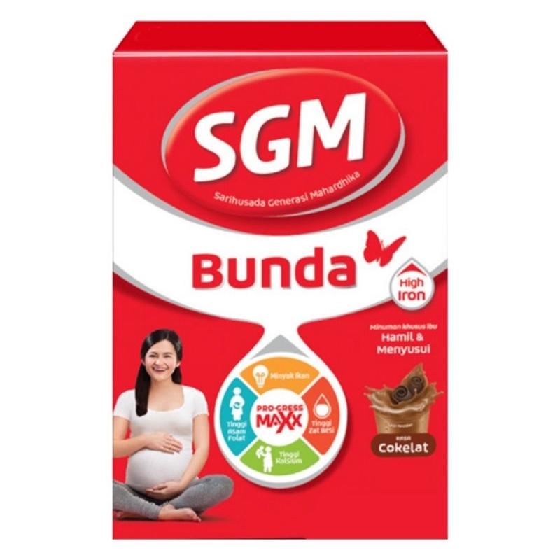 

SGM Bunda ProgressMaxx tinggi zat besi cokelat susu bubuk 300gr