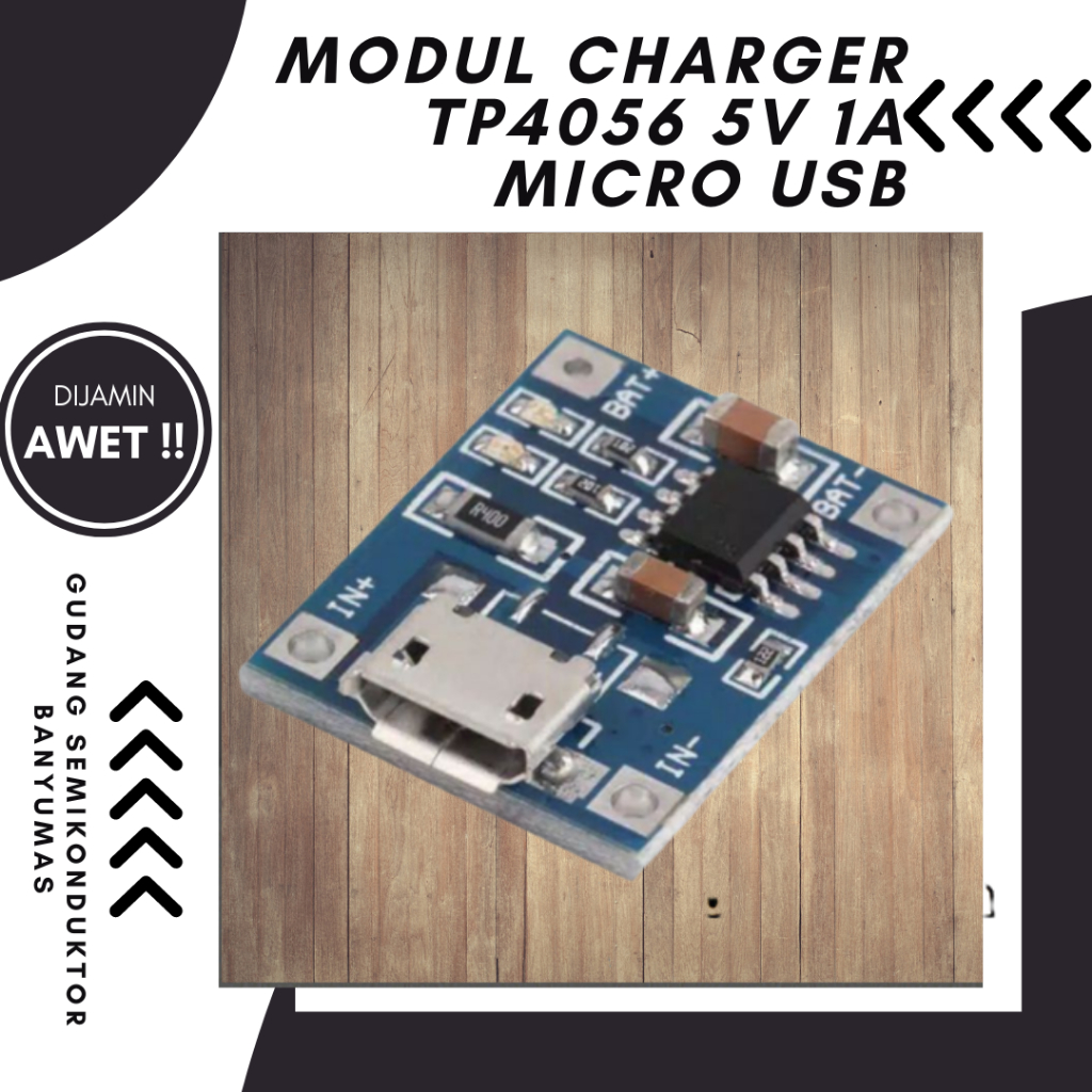 Modul Charger TP4056 5V 1A Micro USB to Li-ion Lithium 18650 battery MODUL CAS BATERAI 3,7 VOLT
