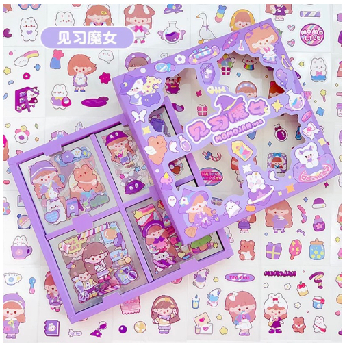 

【COD】100 Lembar Sticker Momo Stiker Motif Kartun Korea Lucu Anti Air Dekorasi Handbook Scrapbook DIY