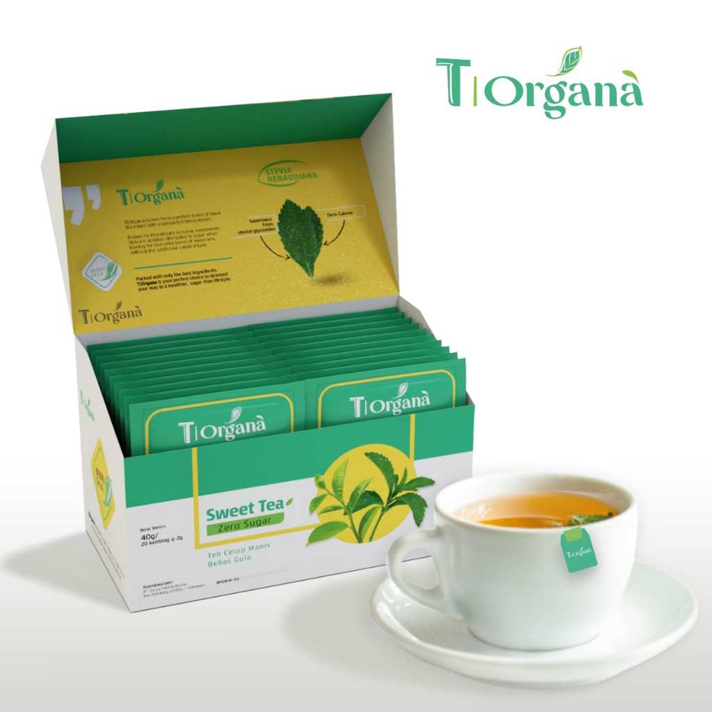 T|Organa Paket Diet Gula 20 Hari Teh Stevia