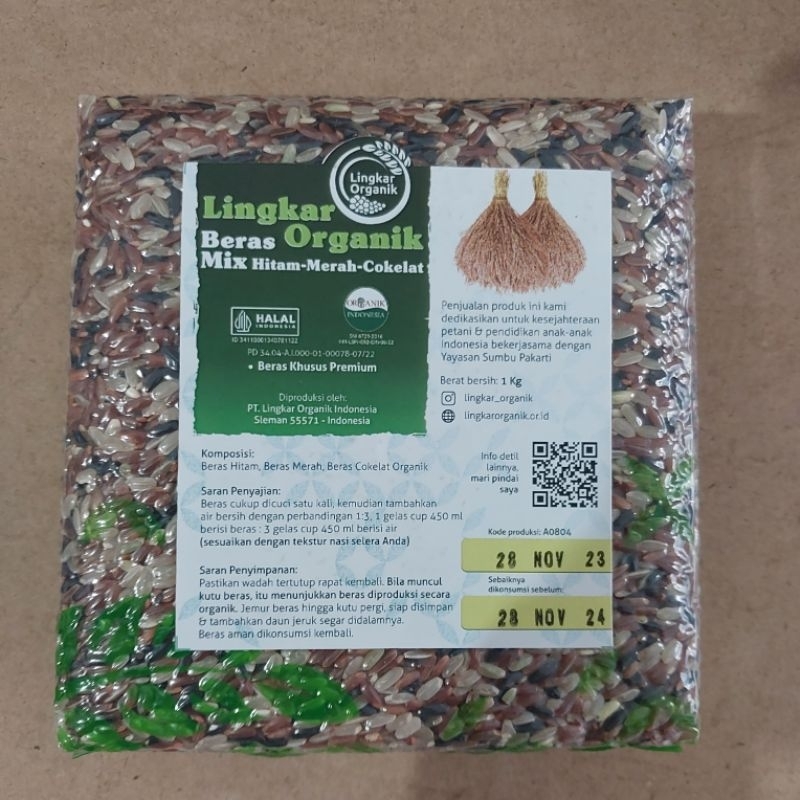 

LINGKAR ORGANIK BERAS MIX (HITAM, MERAH, DAN COKLAT) 1kg