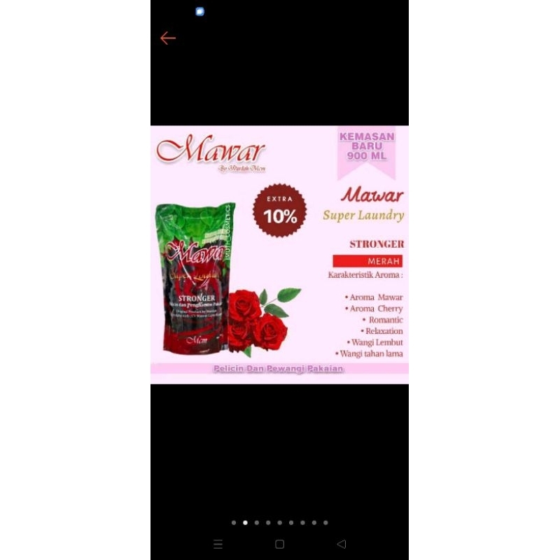 pewangi mawar super laundry
