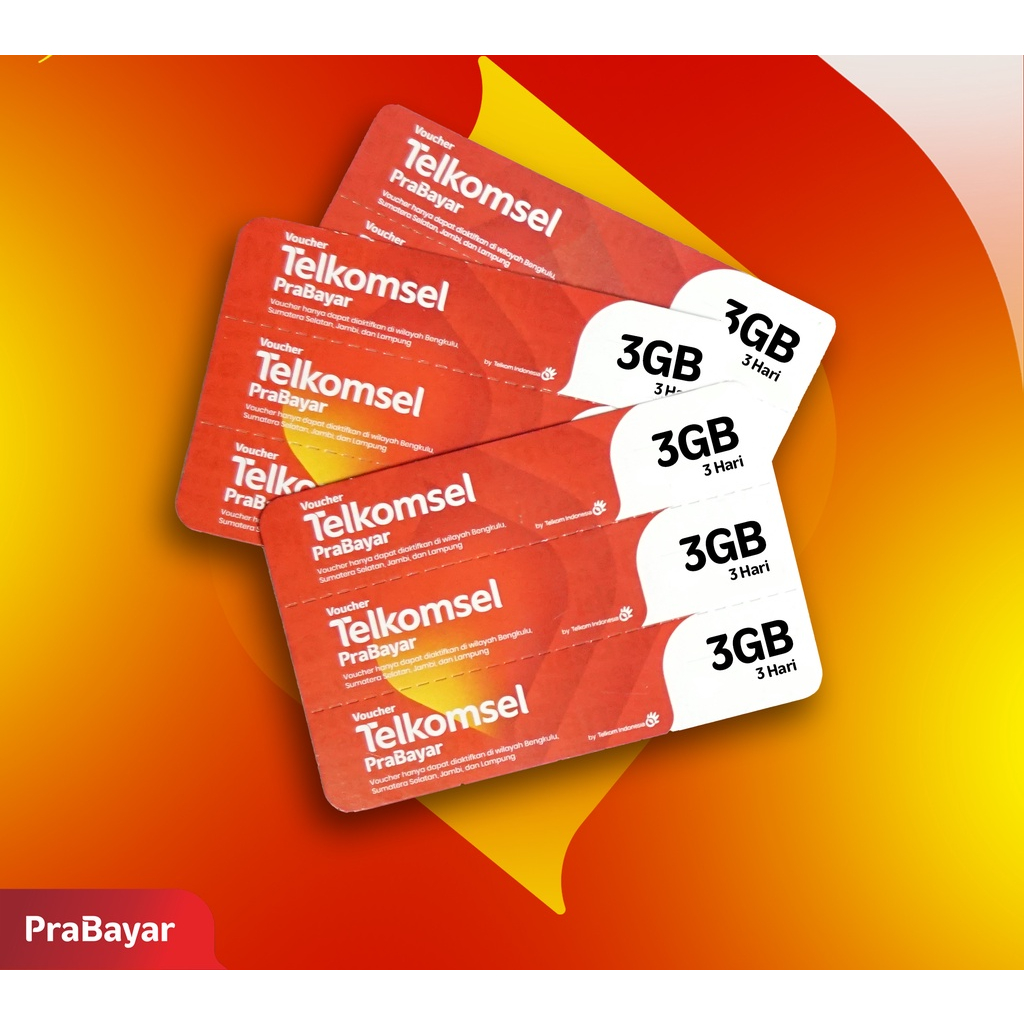 VOUCHER PAKET DATA TELKOMSEL 3GB 3 HARI
