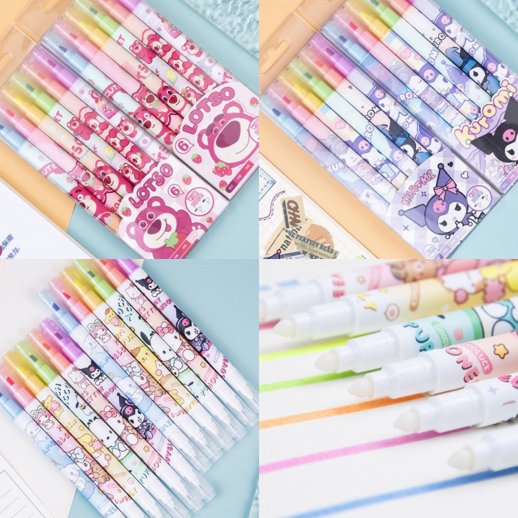 

Model Terkini (6PCS) SANRIO STABILO HAPUS HIGHLIGHTER 6 WARNA 2 IN 1 BISA DIHAPUS MOTIF SANRIO / STABILO 6 WARNA SET MOTIF CINNAMOROL KUROMI LOTSO SANRIO Diskon